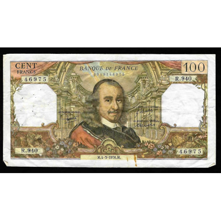 Billet de 100 Francs Corneille 04/03/1976 TTB ( 035* )