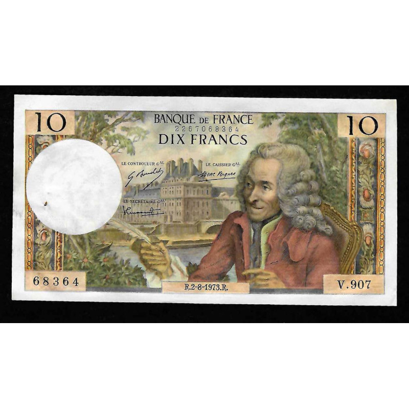 Billet de 10 Francs Voltaire 02/08/1973 SPL ( 062 * ) Billet de 10 Francs Voltaire 02/08/1973 SPL ( 062 * )
