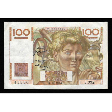 Billet de 100 Francs Jeune Paysan 16/11/1950 SUP ( 054 * )