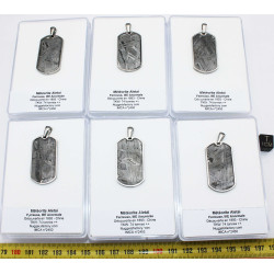 Collier pendentif météorite Aletaï dans une boite avec un cordon en cuir (Chine - 048 **)