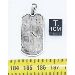 Collier pendentif météorite Aletaï dans une boite avec un cordon en cuir (Chine - 048 **)