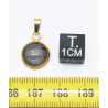 Collier pendentif météorite Aletaï dans une boite avec un cordon en cuir (Chine - 060**)