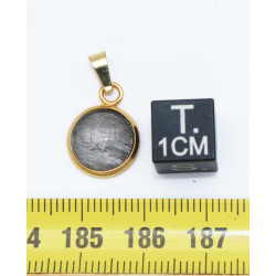 Collier pendentif météorite Aletaï dans une boite avec un cordon en cuir (Chine - 061**)