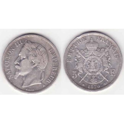 5 francs Napoleon III 1870 A argent ( 015 )