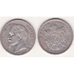 5 francs Napoleon III 1867 A argent ( 008 )