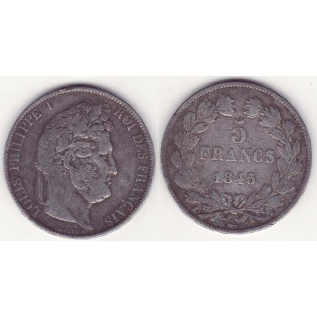 5 francs Louis Philippe 1845 W Argent ( 003 )