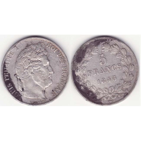 5 francs Louis Philippe 1845 W Argent ( 002 )