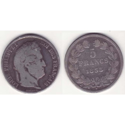 5 francs Louis Philippe 1833 A Argent ( 002 )