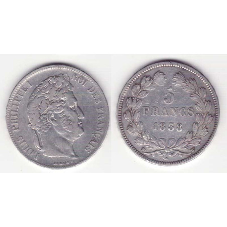 5 francs Louis Philippe 1838 W Argent ( 001 )