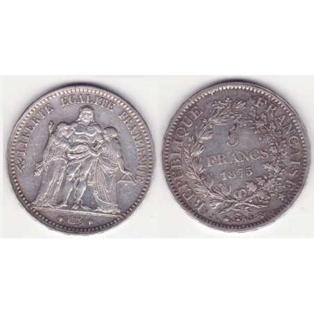 5 francs Hercule 1875 A argent ( 005 )