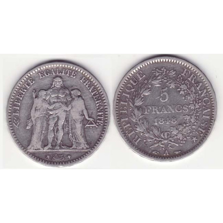 5 francs Hercule 1848 A argent ( 001 )