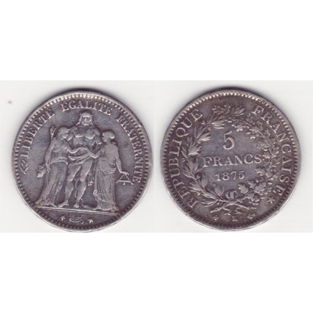 5 francs Hercule 1875 K argent ( 004 )