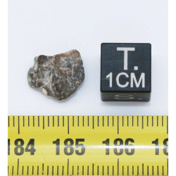 Météorite Lunaire Laâyoune 002 dans une boite Feld Breccia ( Maroc - 0.65 gramme - 065 ** )