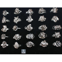 Bague Météorite Campo del Cielo type Cristal ( taille vers 19 - 004**)