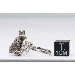 Bague Météorite Campo del Cielo type Cristal ( taille vers 19 - 004**)