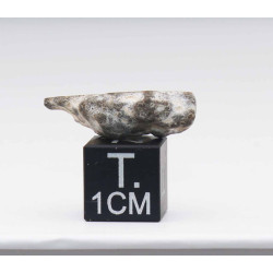 Talon de Météorite Lunaire Laâyoune 002 dans une boite Feld Breccia ( Maroc - 1.57 gramme - 071 ** )