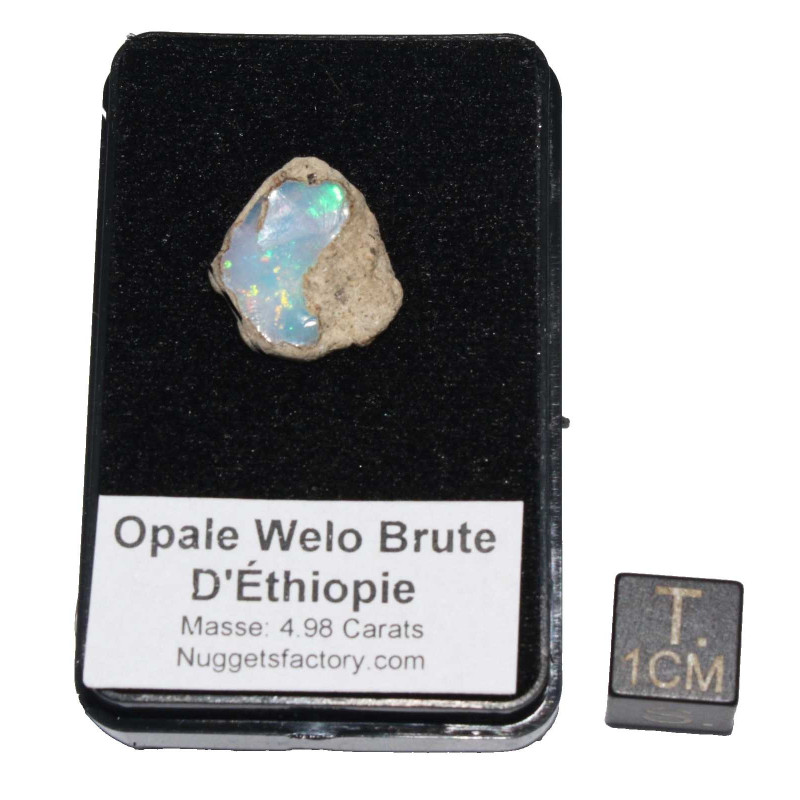 Opale Welo brute dans une boite ( 0.996 gramme - 007**)
