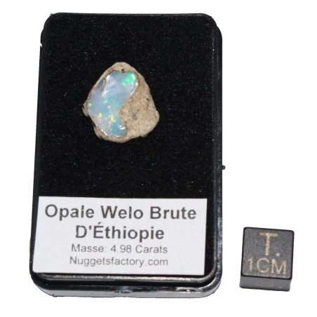 Opale Welo brute dans une boite ( 0.996 gramme - 007**)