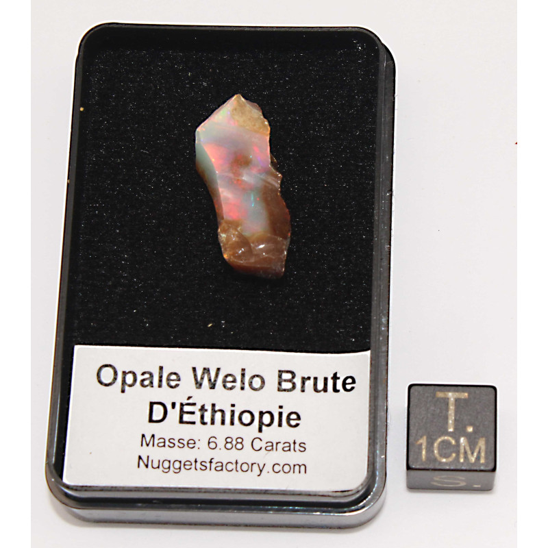 Opale Welo brute dans une boite ( 1.37 gramme - 010**)