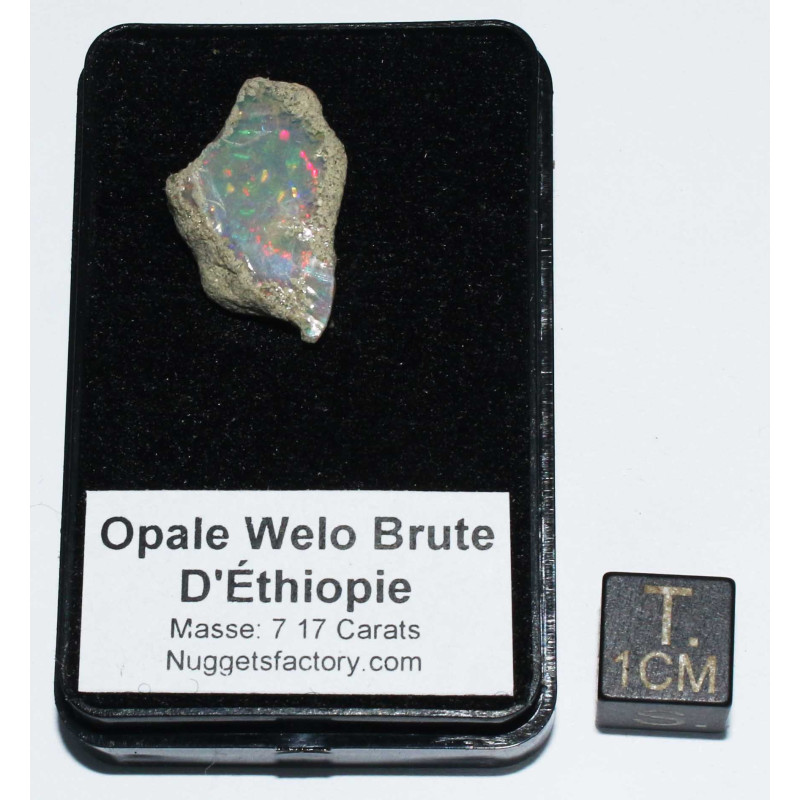 Opale Welo brute dans une boite ( 1.42 gramme - 011**)
