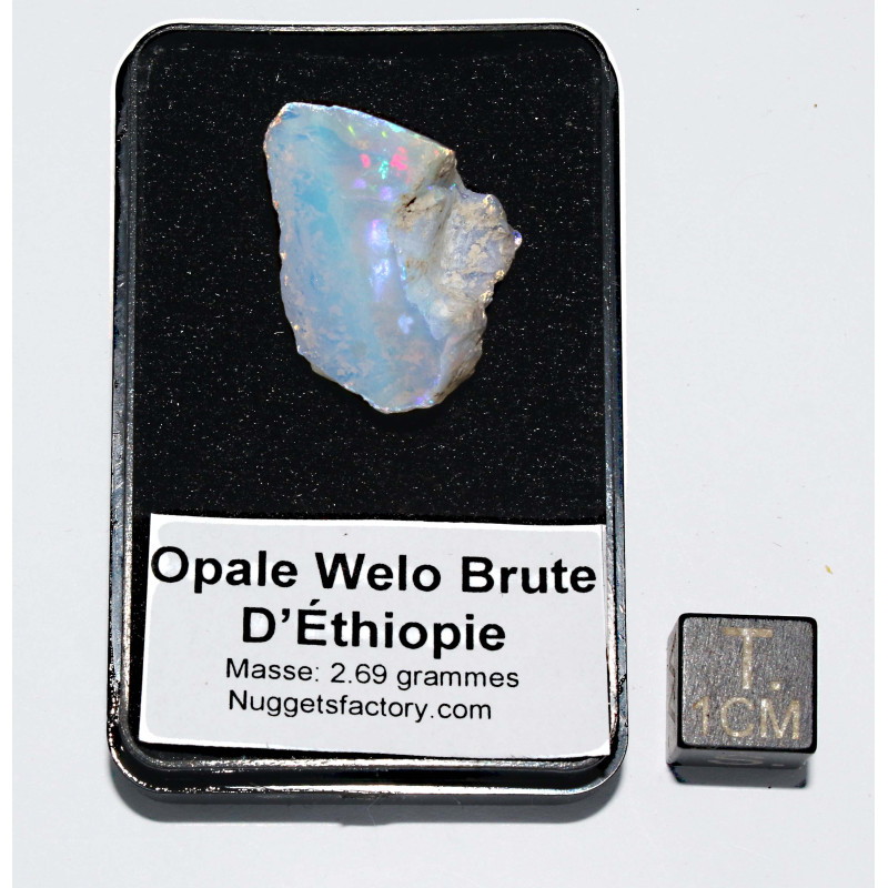 Opale Welo brute dans une boite ( 2.69 grammes - 015**)