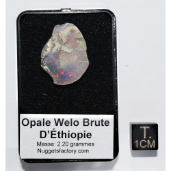 Opale Welo brute dans une boite ( Ethiopie - 2.20 grammes - 017**)