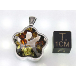 Pendentif Sericho / Pallasite dans une boite (Kenya - 6.15 grammes - 001** )