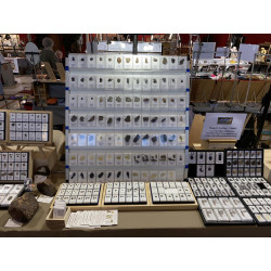 Collection de 18 météorites dans des boites avec un plateau (008 **)