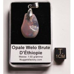 Pendentif en Opale Welo brute dans une boite ( 1.98 gramme - 019**)