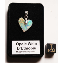 Pendentif en Opale Welo brute dans une boite ( 0.82 gramme - 020**)