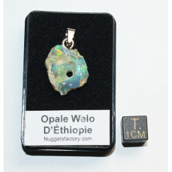 Pendentif en Opale Welo brute dans une boite ( 2.36 grammes - 021**)
