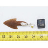 Collier pendentif pointe de flèche avec cordon en cuir (Sahara - 012**)