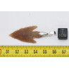 Collier pendentif pointe de flèche avec cordon en cuir (Sahara - 013**)