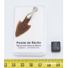 Collier pendentif pointe de flèche avec cordon en cuir (Sahara - 012**)