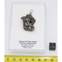 Collier pendentif météorite Campo del Cielo type Cristal ( Argentine - 012 ** )