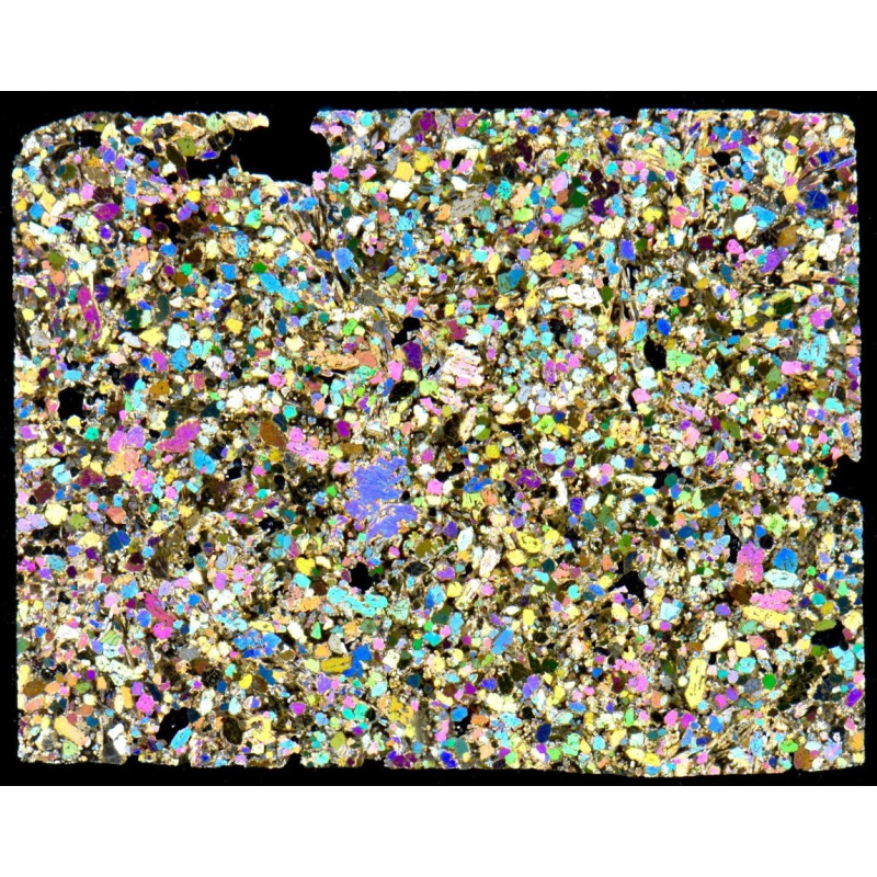 Lame mince de météorite NWA 15896 - Achondrite ungrouped (NWA - 061*)