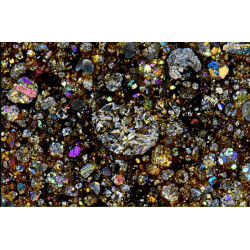 Lame mince de météorite NWA 12577  - Chondrite L4 (NWA - 062*)