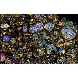 Lame mince de météorite NWA 12577  - Chondrite L4 (NWA - 062*)