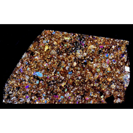 Lame mince de météorite Tindouf  - Chondrite H6 (Algerie - 063*)