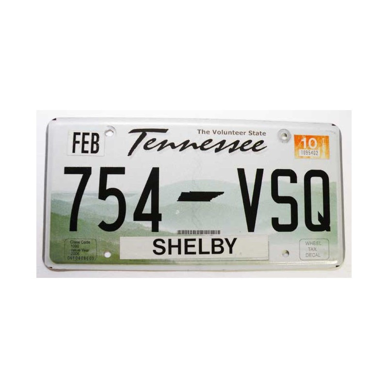Plaque d Immatriculation USA - Tennessee ( 004 )