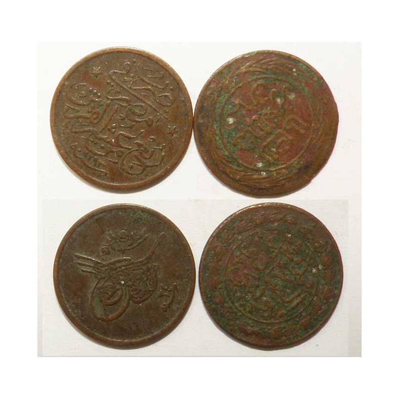 lot de 2 Monnaies Tunisienes en Bronze ( 006 )