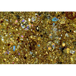 Lame mince de météorite NWA 17584 Rumuruti R3-6 (NWA - 065*)