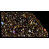 Lame mince de météorite NWA 6445 Chondrite carbonée CO3 (NWA - 067*)