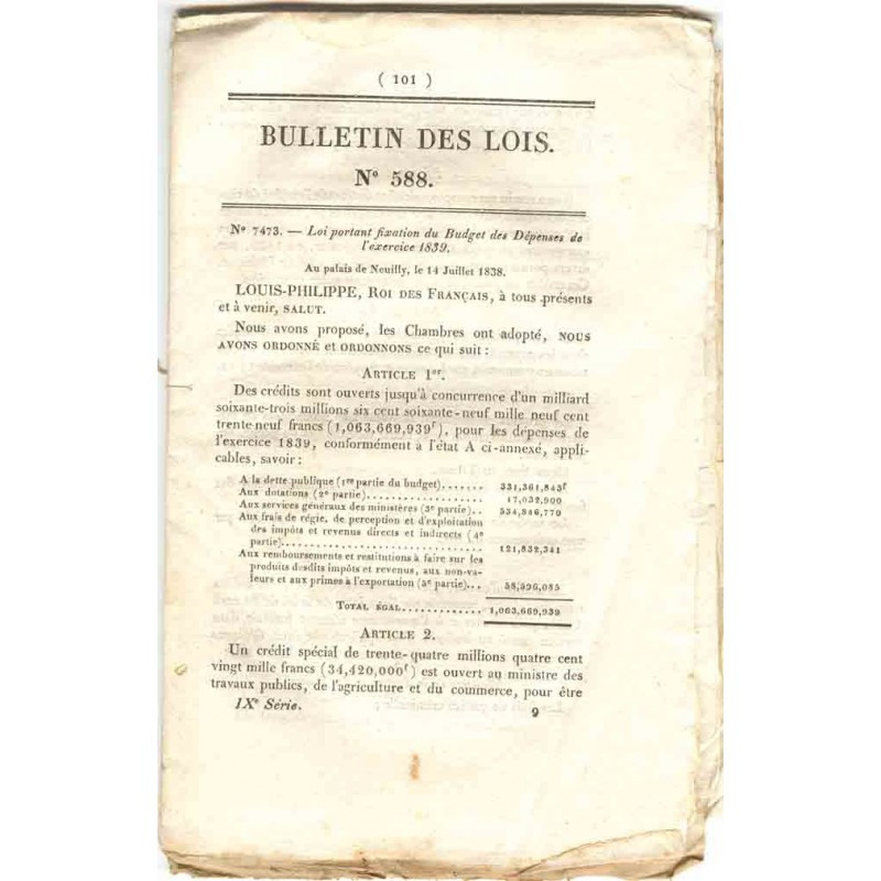 Bulletin des lois Louis Philippe ( 054 )