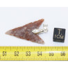 Collier pendentif pointe de flèche avec cordon en cuir (Sahara - 013**)