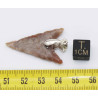 Collier pendentif pointe de flèche avec cordon en cuir (Sahara - 013**)