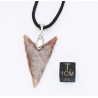 Collier pendentif pointe de flèche avec cordon en cuir (Sahara - 013**)