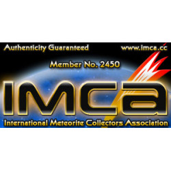 Tranche de de météorite Al Haggounia 001 - EL chondrite impact melt rock (Maroc- 4.4 grammes - 010**)
