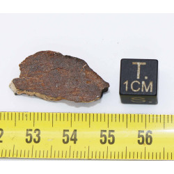 Tranche de de météorite Al Haggounia 001 - EL chondrite impact melt rock (Maroc- 4.4 grammes - 010**)