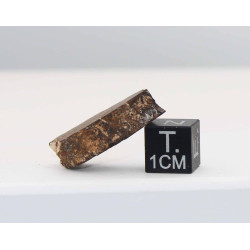Tranche de de météorite Al Haggounia 001 - EL chondrite impact melt rock (Maroc- 4.4 grammes - 010**)